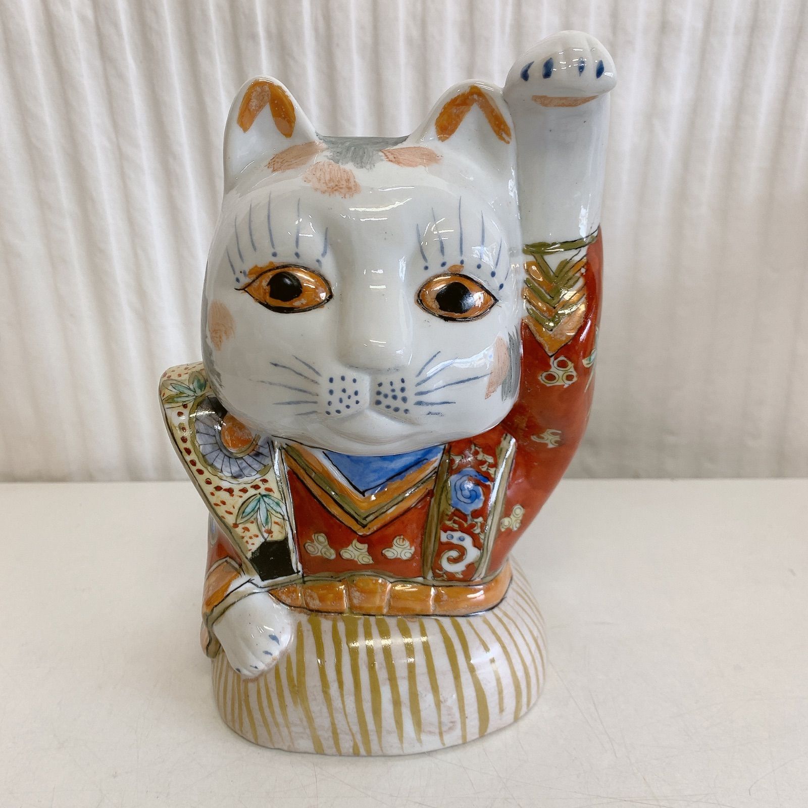 招き猫 猫 羽織袴 最新 招福 商売繁盛 陶器 置物 縁起物 楽天市場