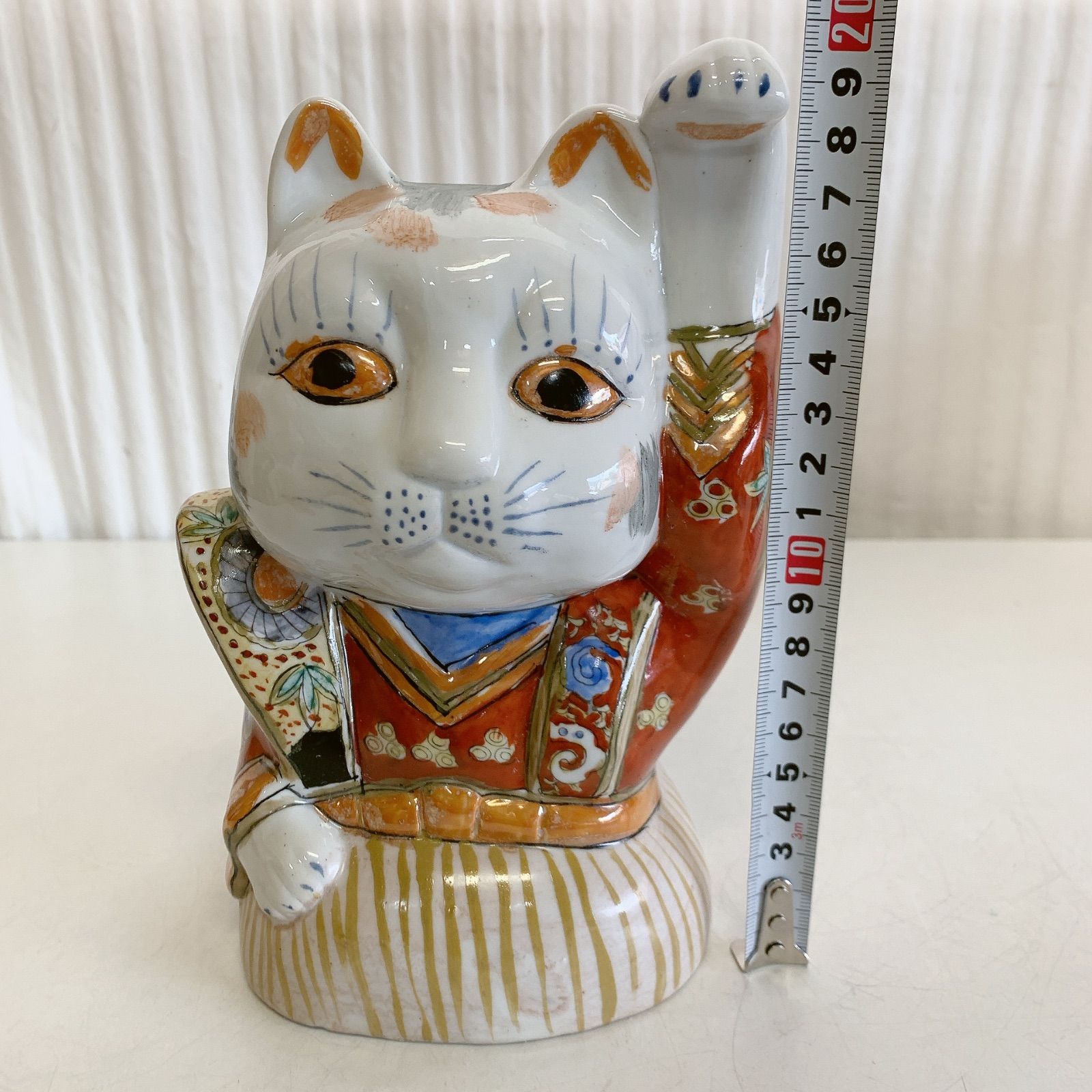 招き猫 猫 羽織袴 最新 招福 商売繁盛 陶器 置物 縁起物 楽天市場