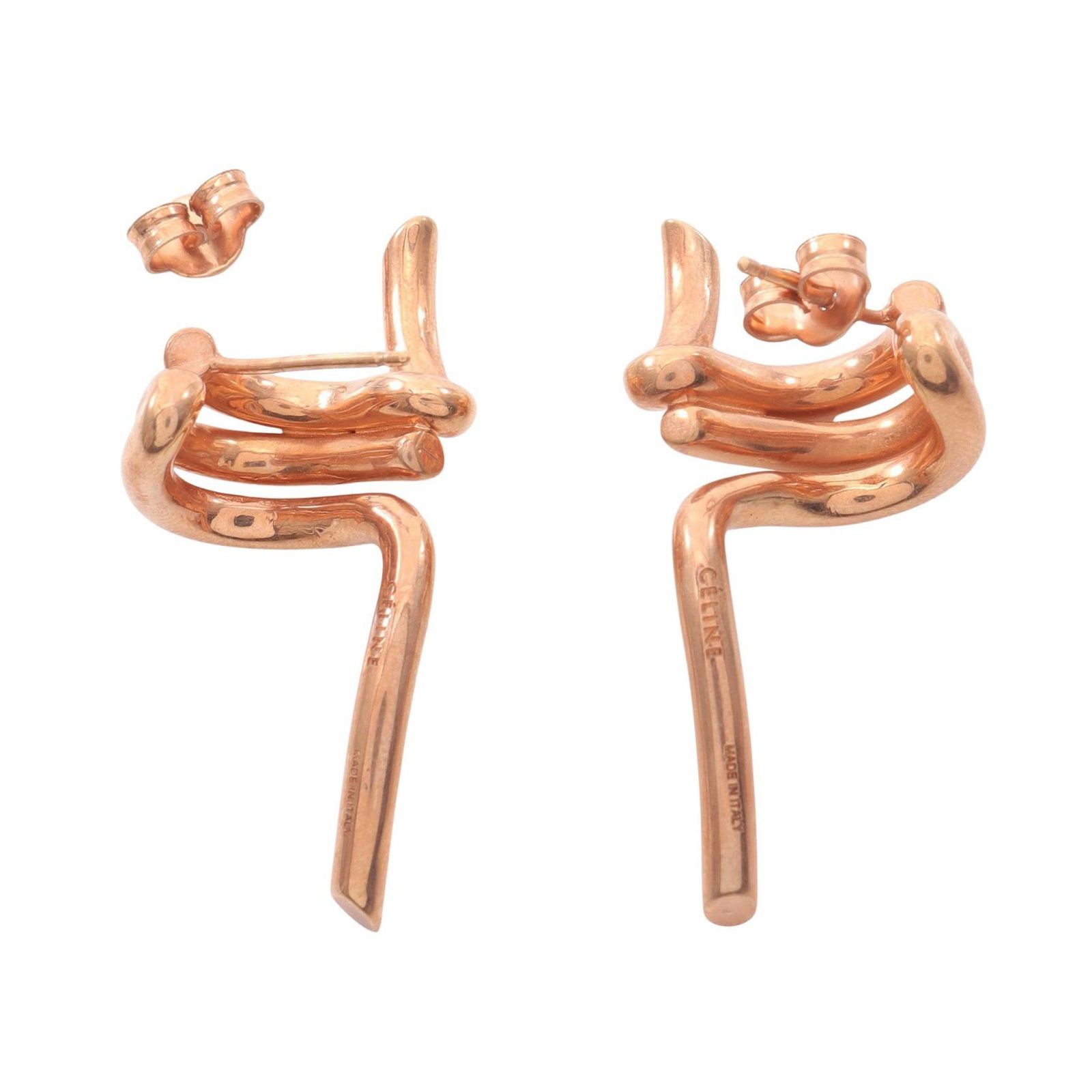 セリーヌ CELINE ピアス バーベル GP ゴールドメッキ レディース A