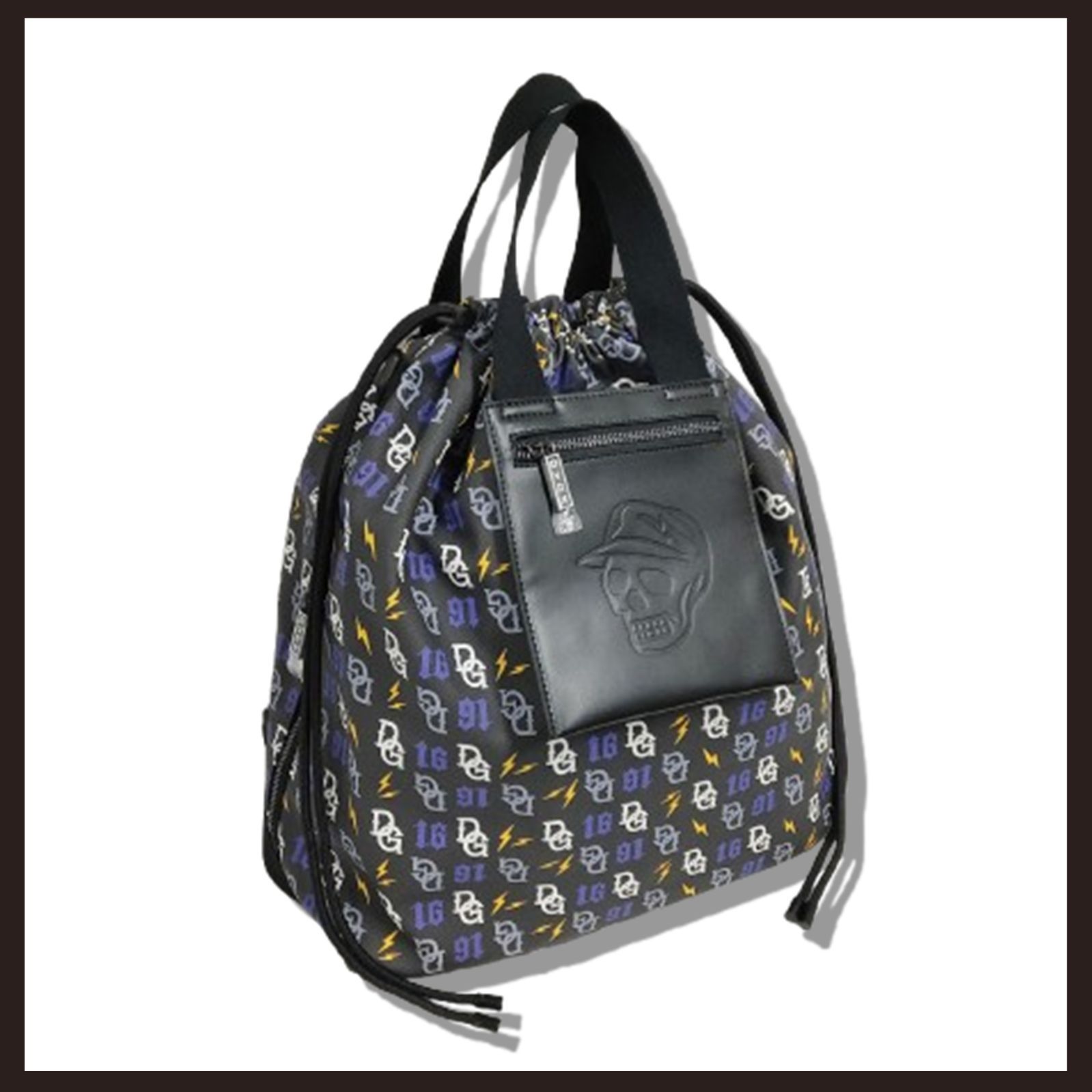 デヴァローゴルフ DG モノグラム ナップサック ブラック DEVEREUX GOLF リュックサック カートバッグ ラウンドバッグ