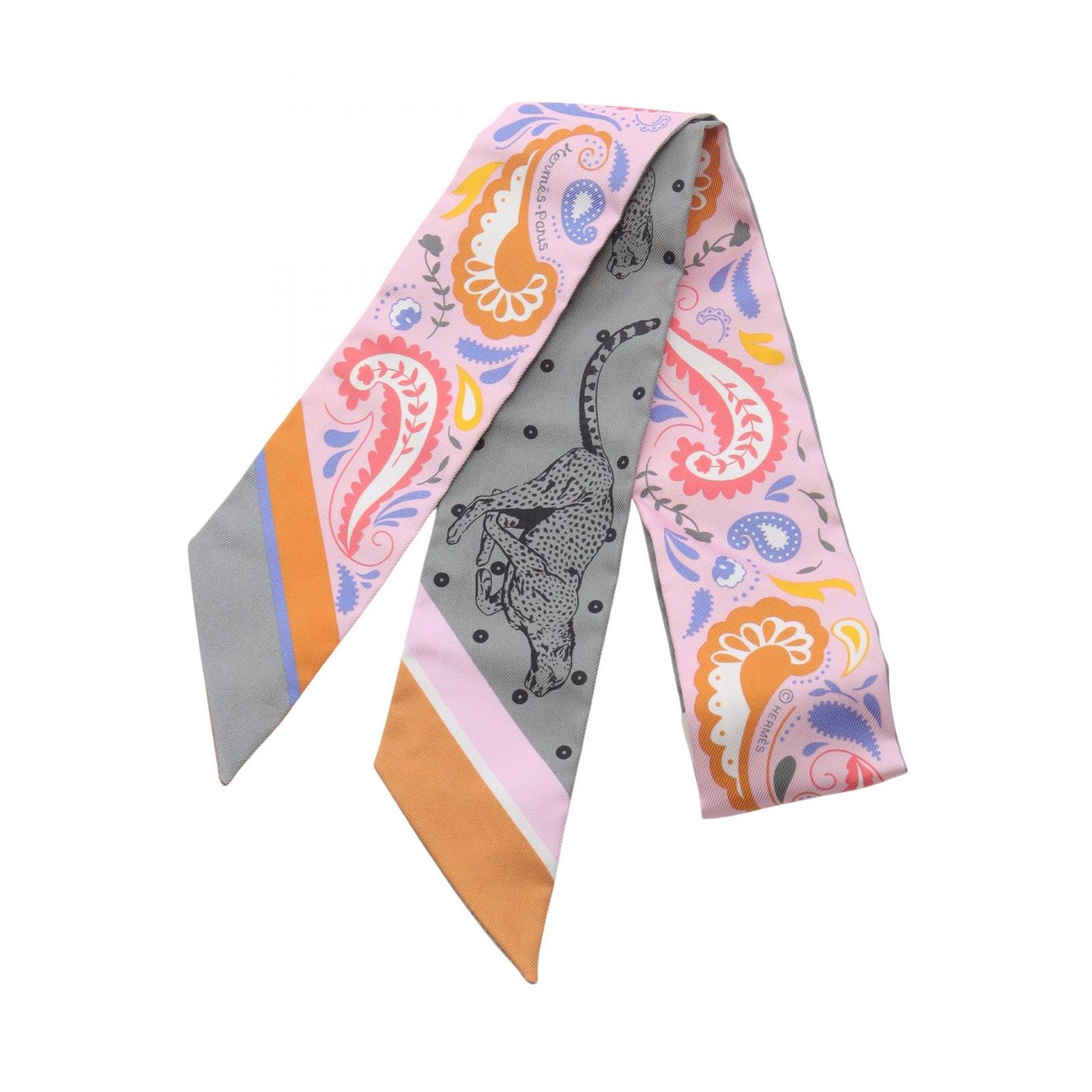 エルメス HERMES スカーフ ツイリー GUEPARDS BANDANA シルク ツイリー レディース
