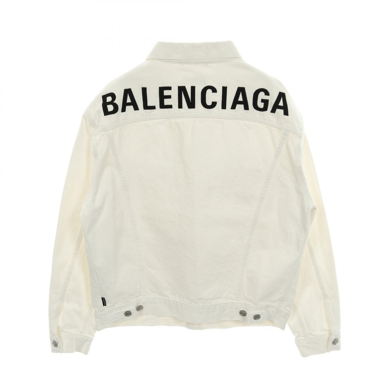バレンシアガ BALENCIAGA デニムジャケット ホワイト コットン デニムジャケット レディース Used B