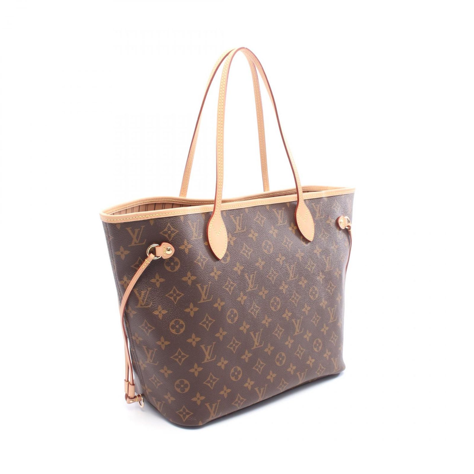 ルイ ヴィトン LOUIS VUITTON トートバッグ ネヴァーフル MM M46975 ローズベージュ PVCコーティングキャンバス レザー ネヴァーフルMM レディース Used A