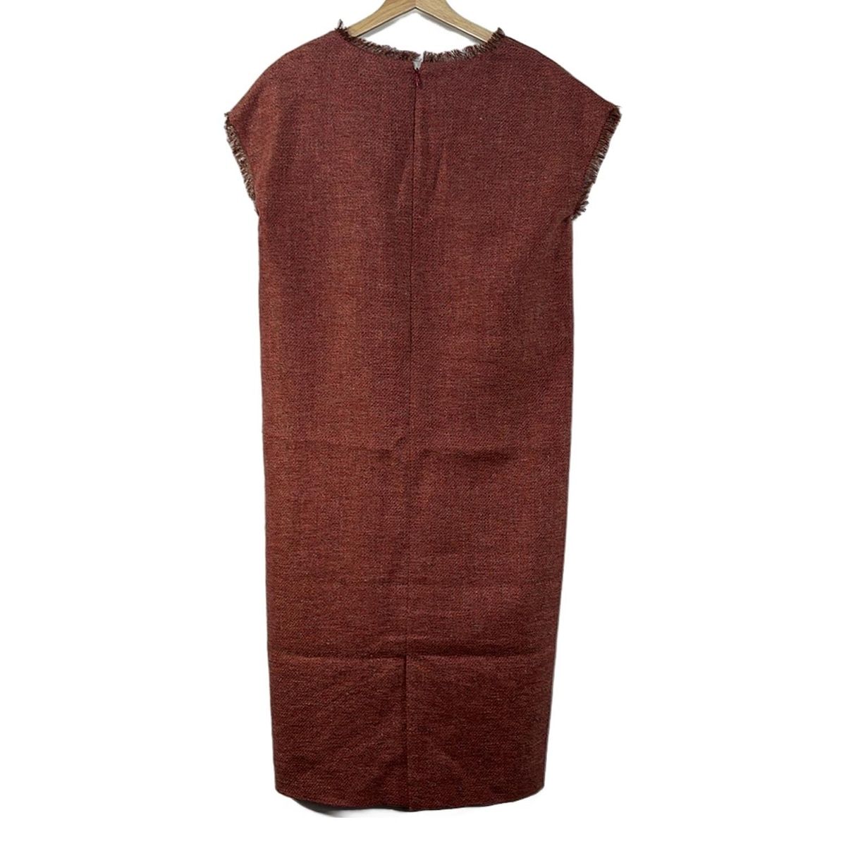 DAMAcollection ダーマ ワンピース サイズ11 AR M レディース - ピンク×レッド×マルチ 半袖 ロング ツイード