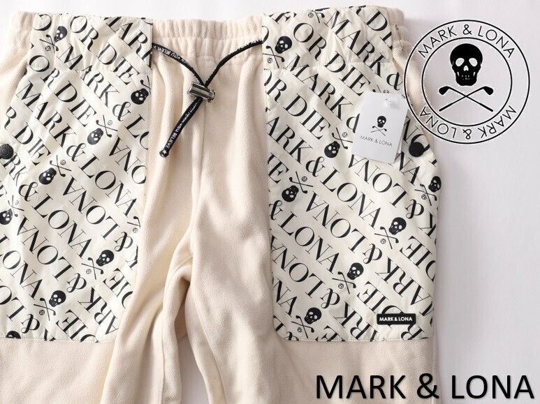正規 1本 MARK-LONA マーク＆ロナ Lexington Fleece Pants レキシントンフリースパンツ L 48 MLM-3D-AT18 ホワイト白 本物保証 B品