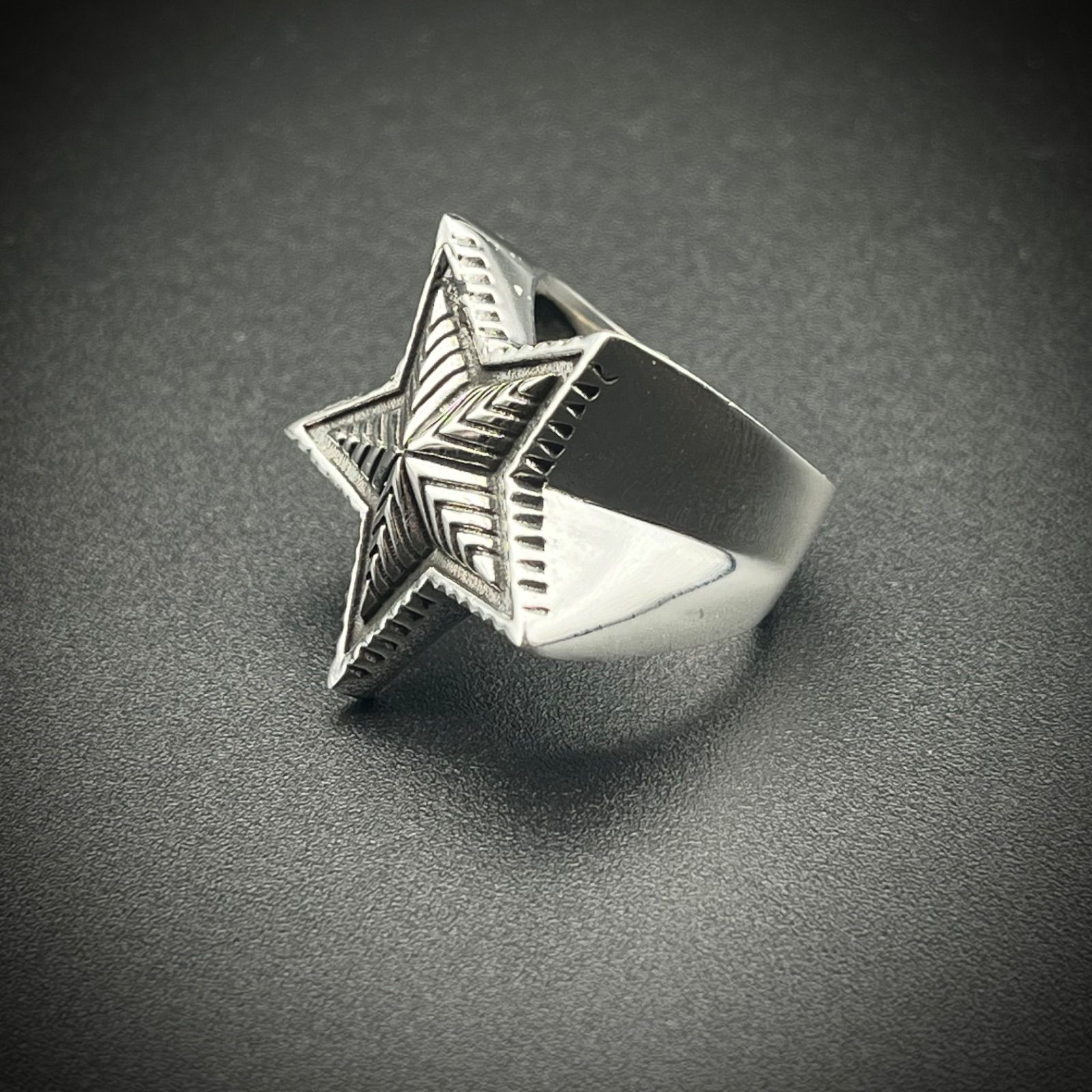 シルバー925 スター リング 星 五芒星 19号 21号 23号 メンズ