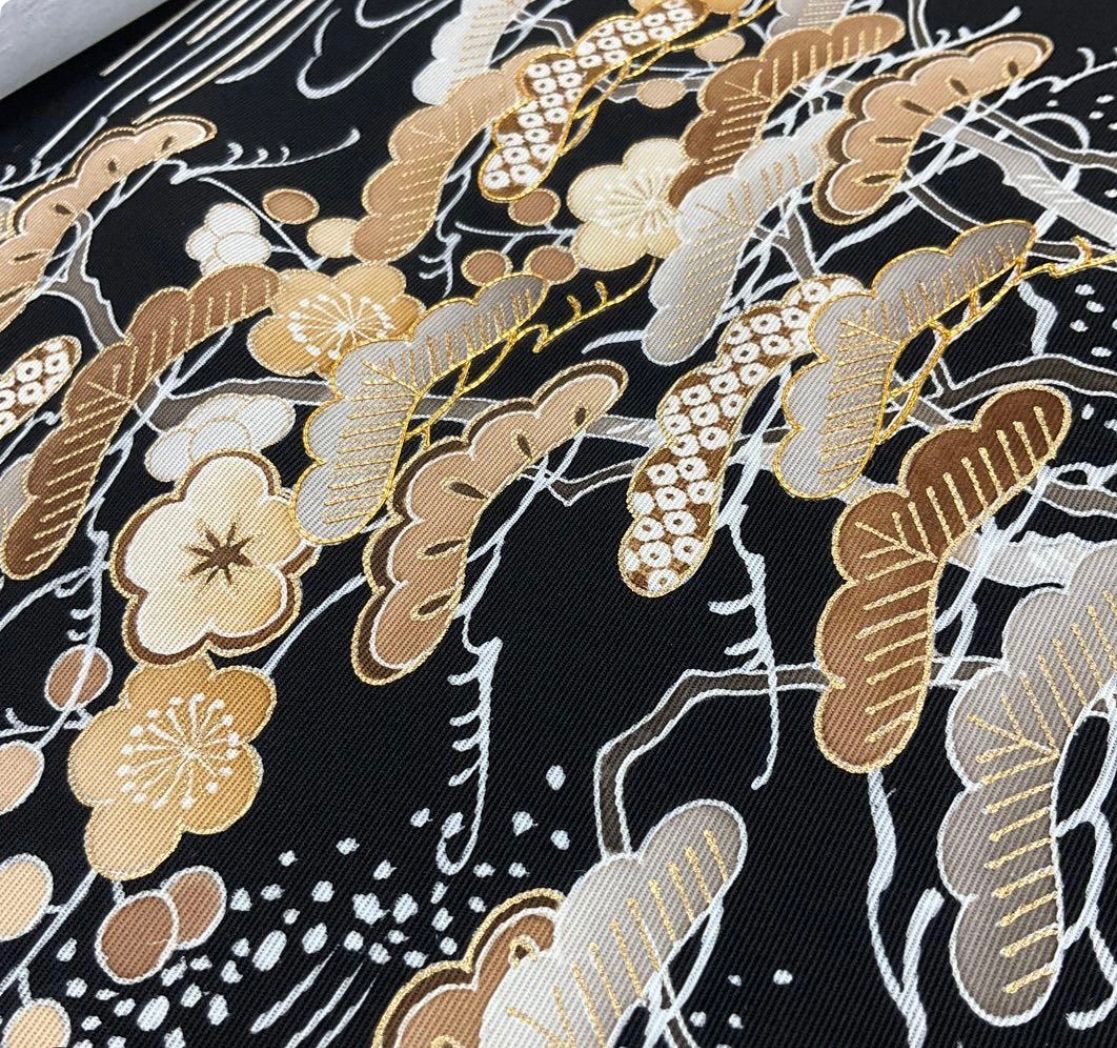 kimono one kimonoarisa 厳選 名古屋帯地 最 手描き友禅 上塩瀬金駒刺繍 正絹 反物 5 m 20 cm 着物帯小紋普段着訪問着附下留袖色無地名古屋帯袋帯洒落袋帯半幅帯