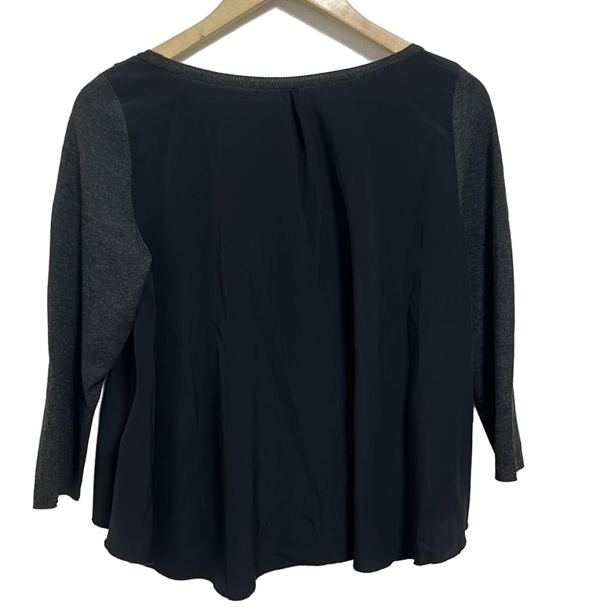 FOXEY NEW YORK フォクシーニューヨーク 七分袖カットソー サイズ40 M レディース - 31166 ダークグレー×黒