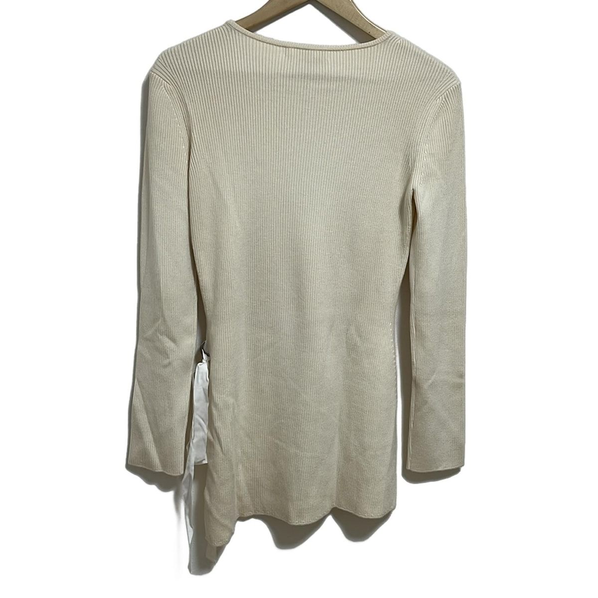 ADEAM アディアム 長袖セーター サイズ2 M レディース - アイボリー×白 ロング丈