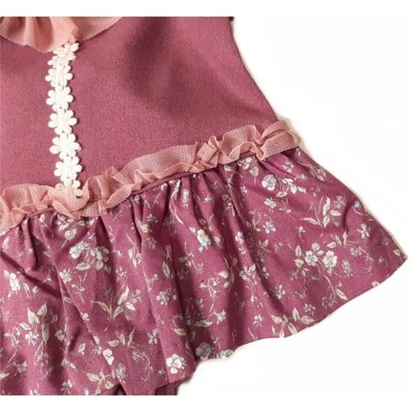 ミルキースーツ 685 安い Souris スーリー フラワープリント 80 90cm