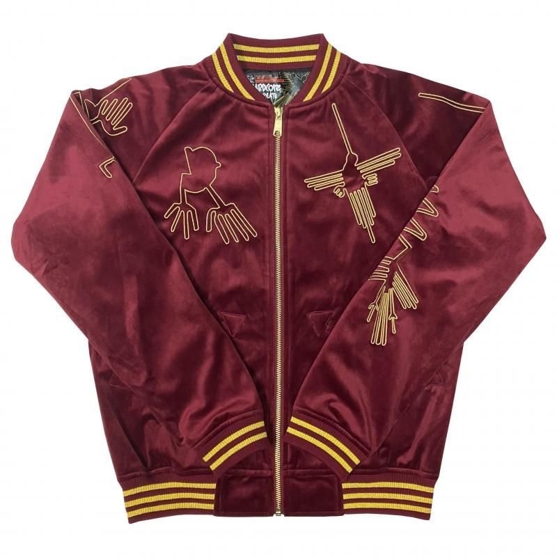 ナスカジャン2025 別珍 キヌア バーガンディ ユニセックス