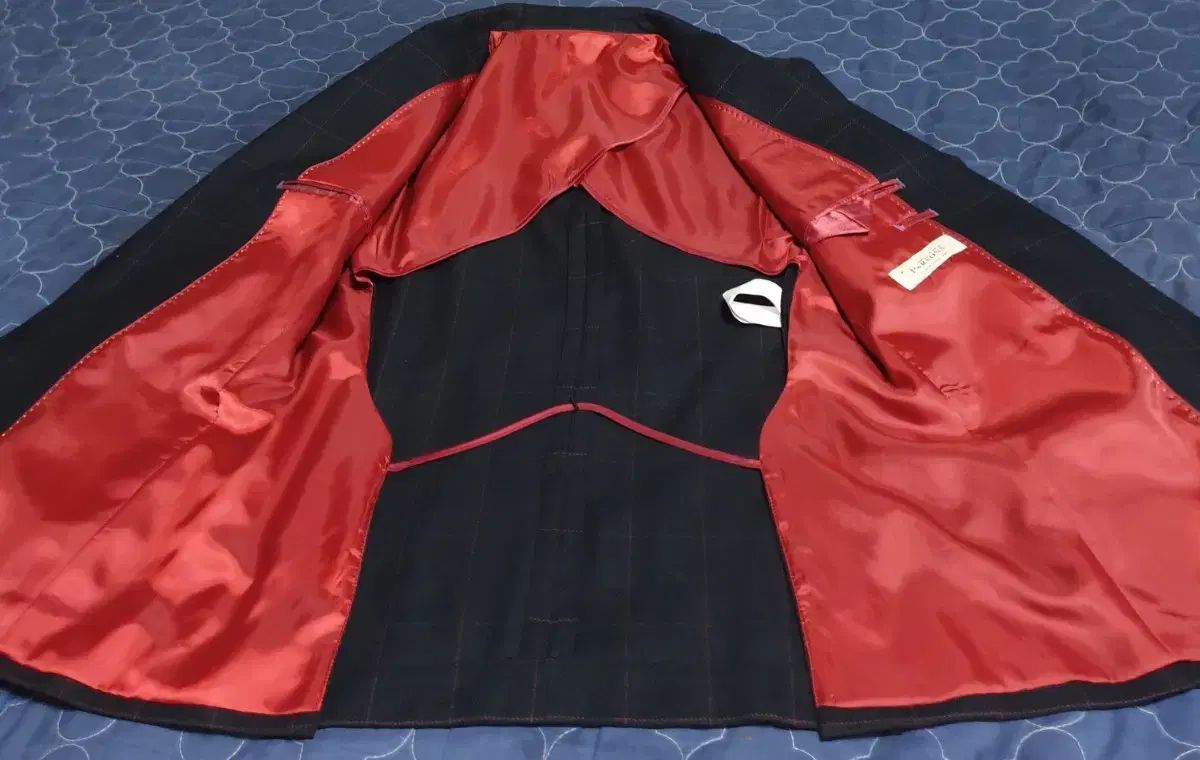 PARSONS ウール CHECK ブレーザー スーツ ジャケット ブラック F