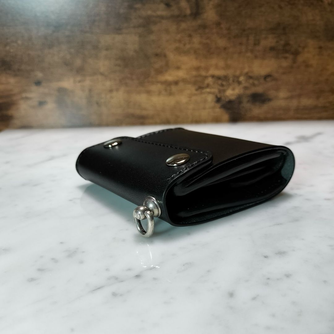 オイルレザー 三つ折りトラッカーウォレット