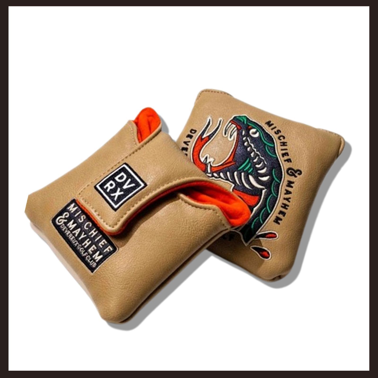 新品 未使用 デヴァローゴルフ マレット用パターカバー スネーク