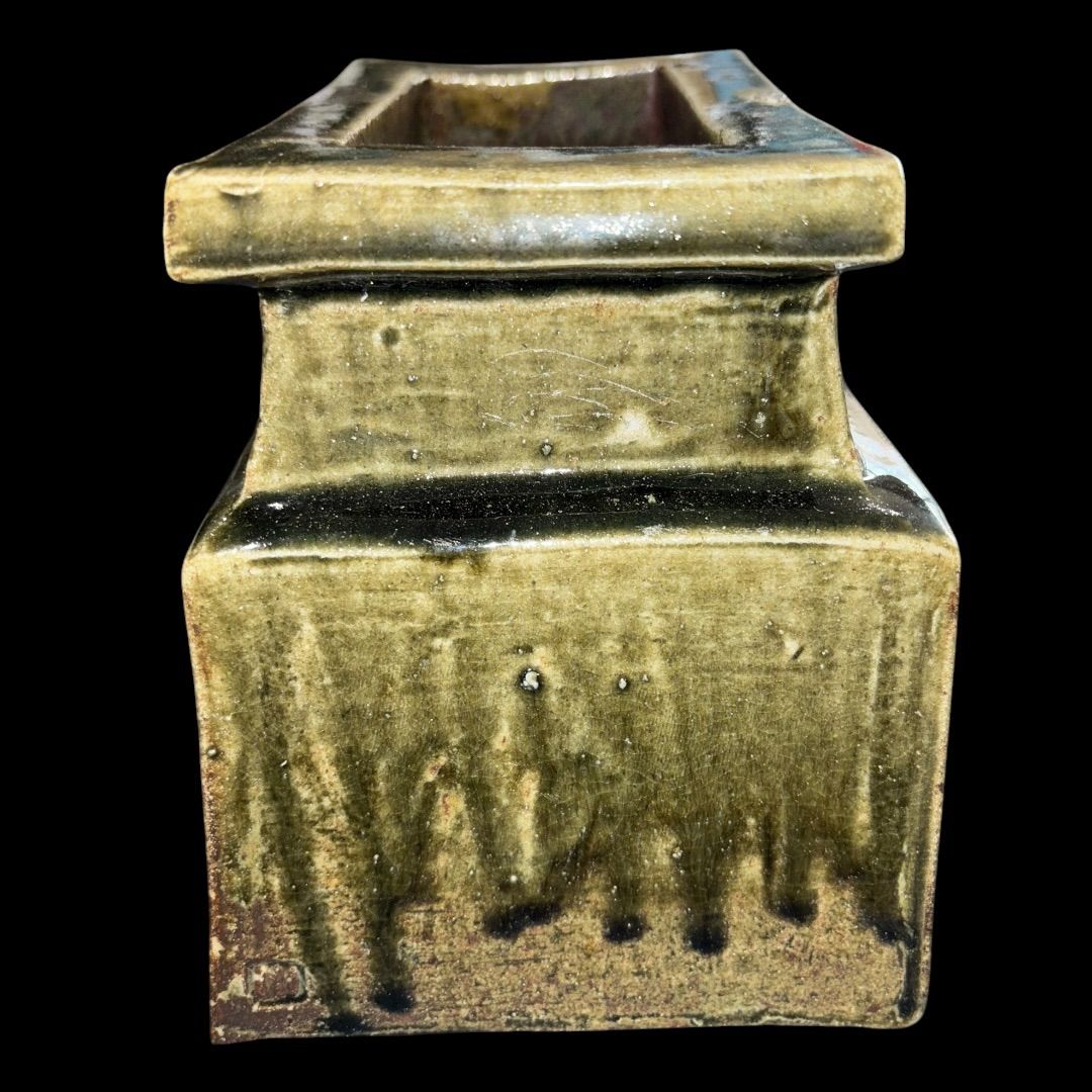 某有名オークション購入 織部焼 花瓶 希少 時代物 植木鉢 陶芸