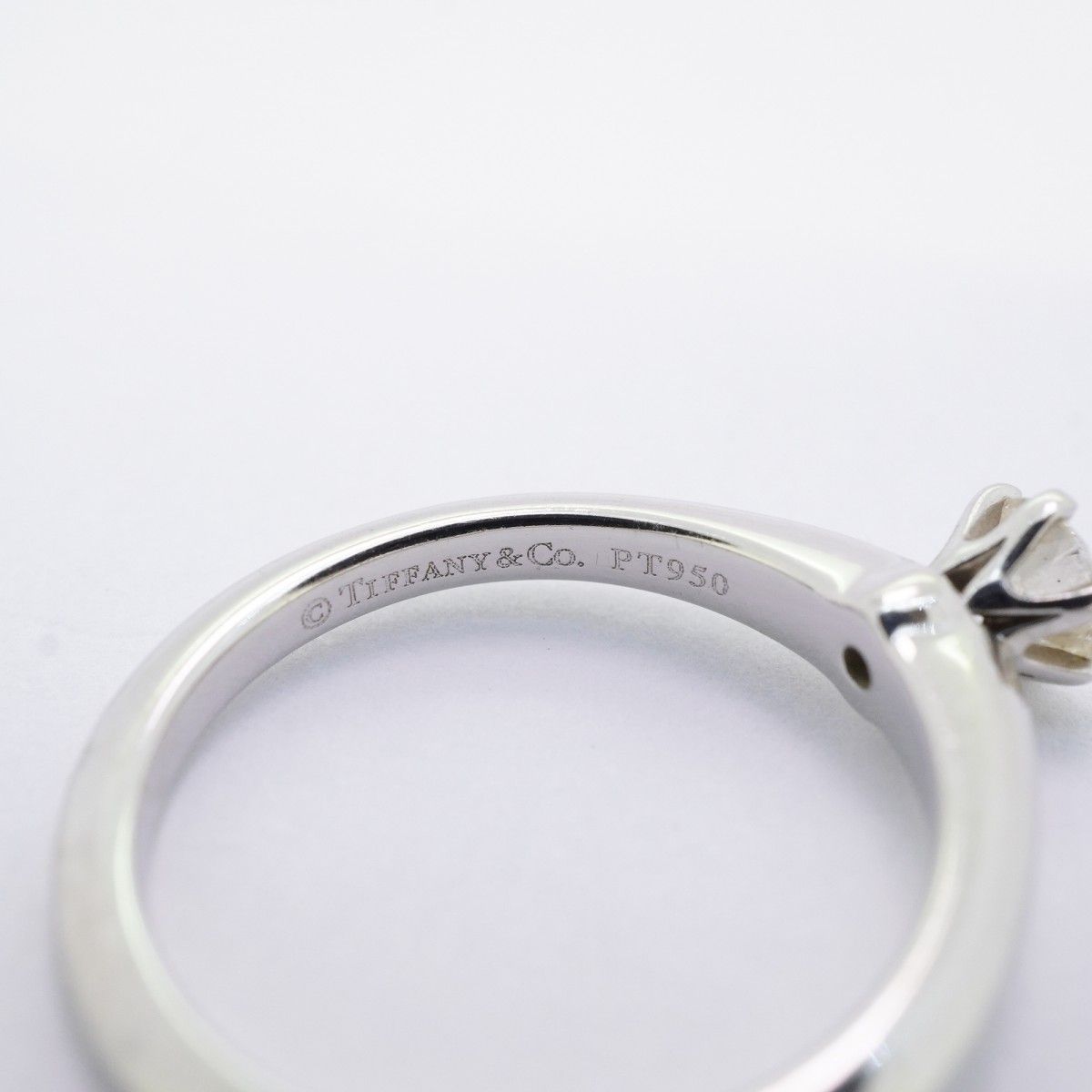 5jmb0889】ティファニー リング ソリティア 1PD Pt950 プラチナ