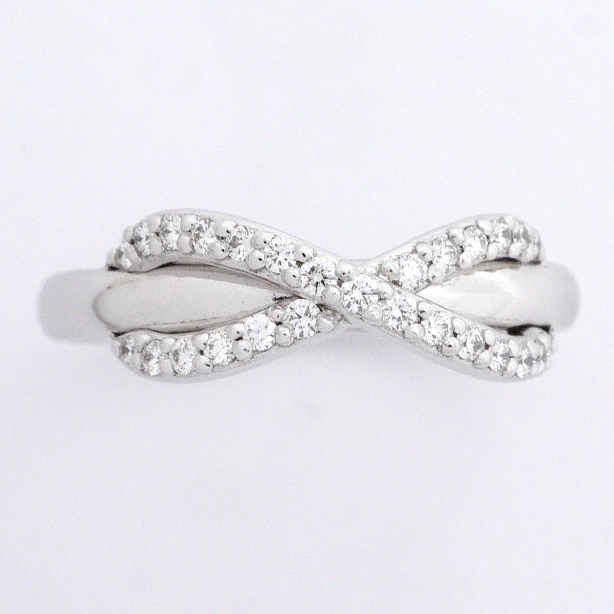 5 jmb 0871 ティファニー リング インフィニティ K 18 WG ホワイトゴールド ダイヤモンド 8号 レディース