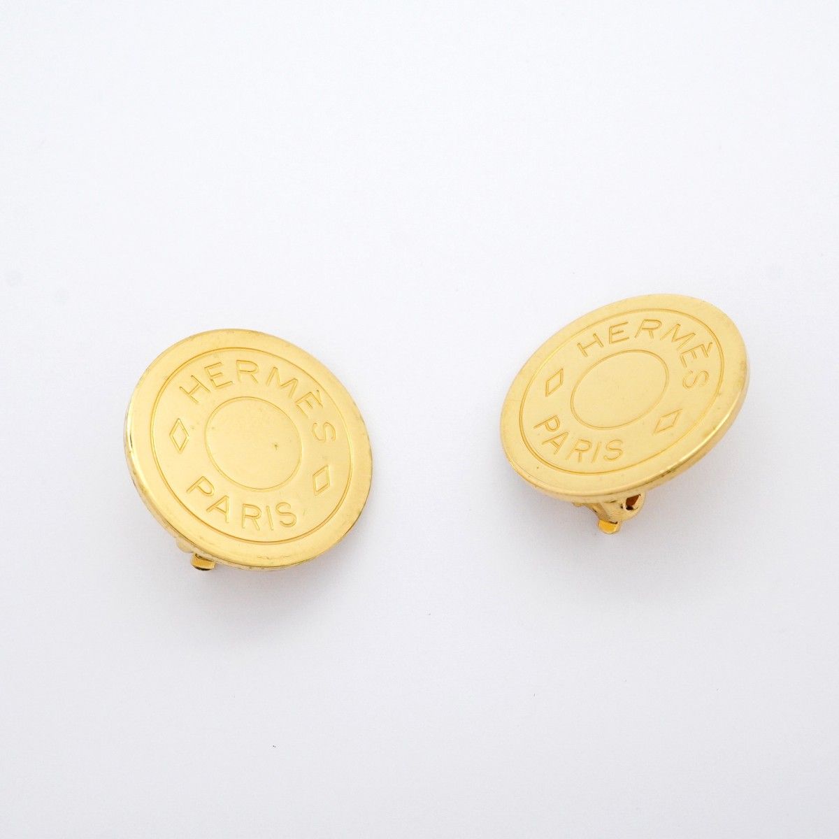 5jmb0873】エルメス イヤリング セリエ GPメッキ ゴールド【中古