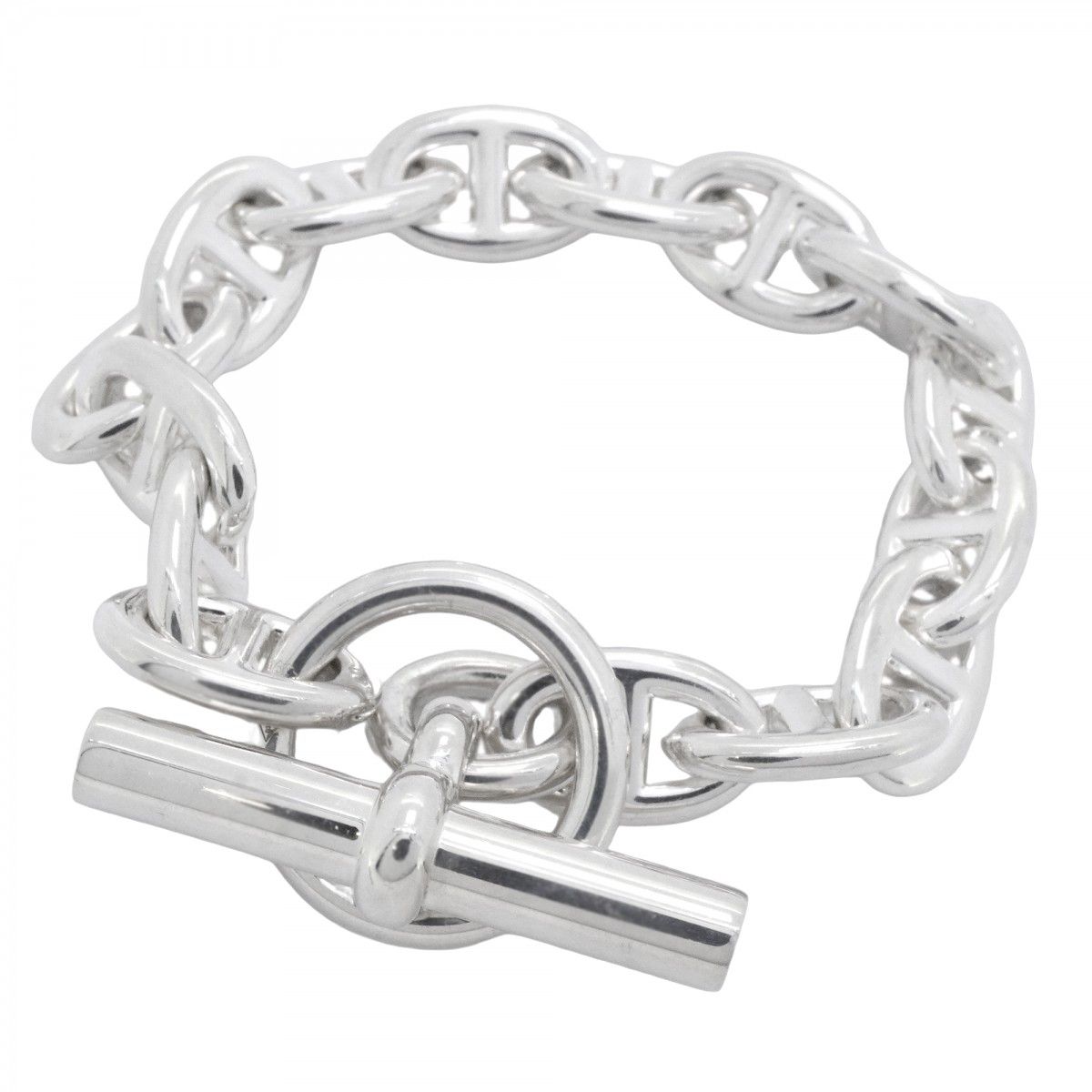 5jmb0878 エルメス ブレスレット シェーヌダンクル PM 15コマ シルバー925 レディース