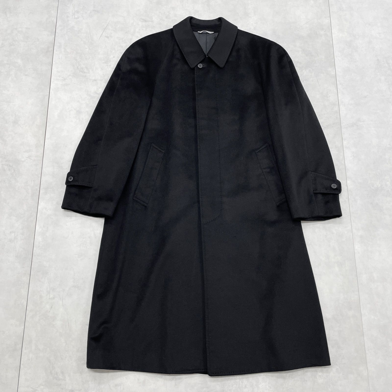 GIVENCHY ジバンシー ステン コート バルマカーンコート ロング カシミヤ ブラック メンズ S