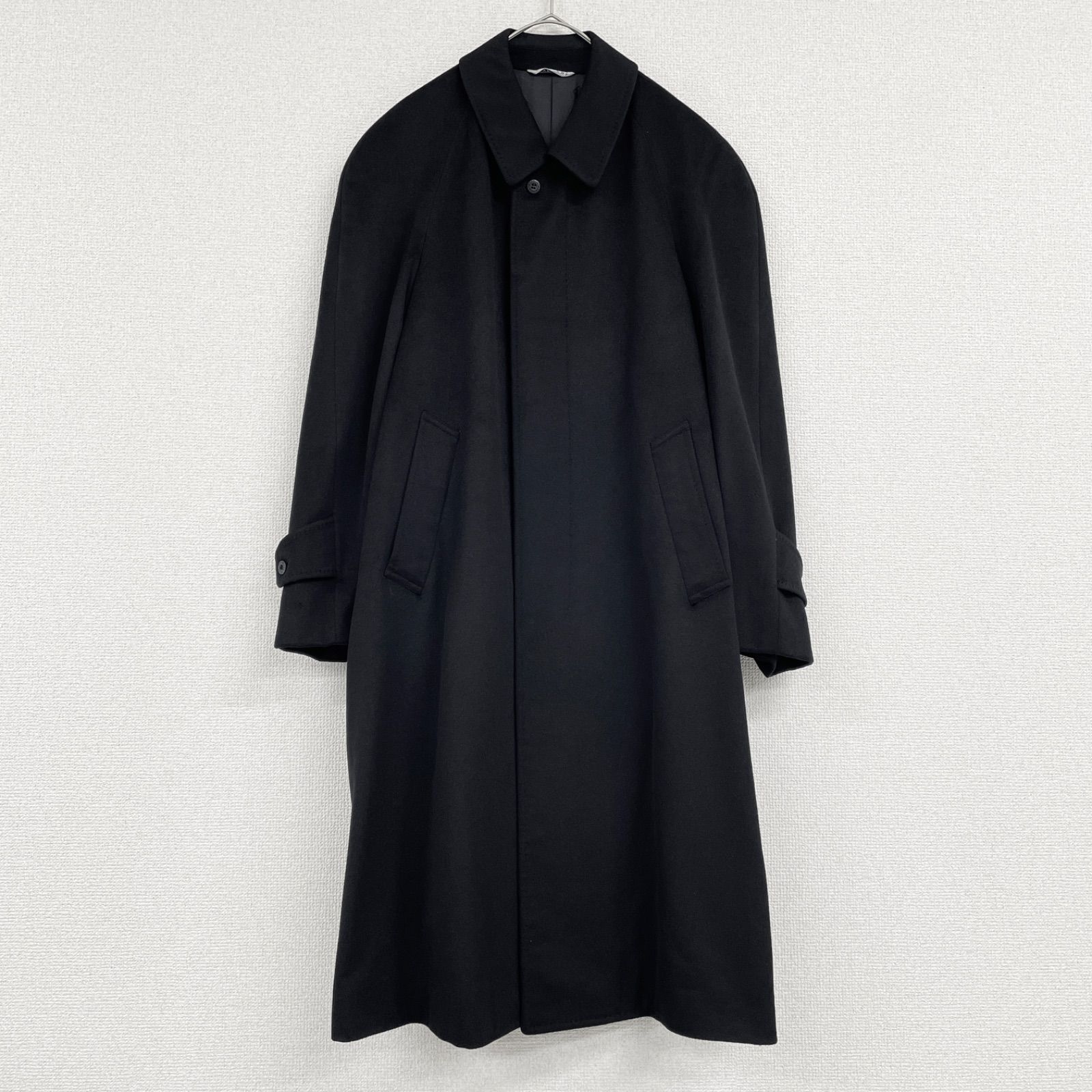 GIVENCHY ジバンシー ステン コート バルマカーンコート ロング カシミヤ ブラック メンズ S