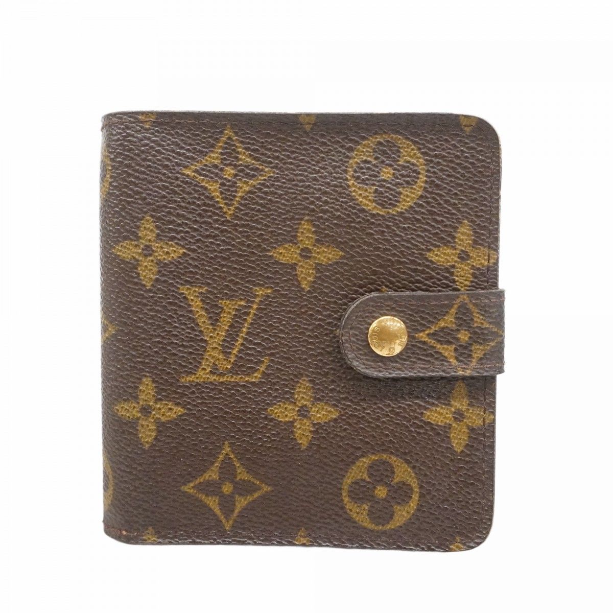 5ob1143 ルイヴィトン 財布 モノグラム コンパクトジップ M61667 ブラウン レディース