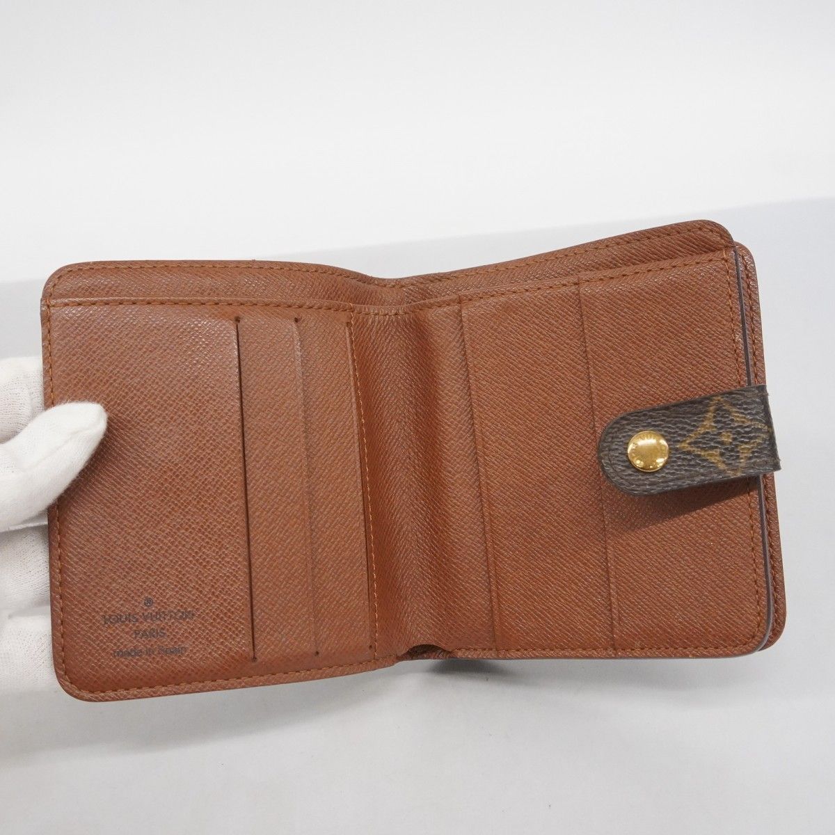  5 ob 1143 ルイヴィトン 財布 モノグラム コンパクトジップ M 61667 ブラウン レディース その他 小物