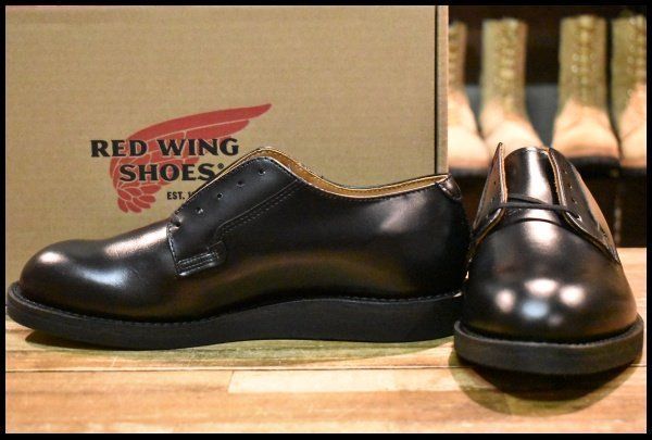 7.5D 25年 レッドウィング 101 ポストマン シューズ 黒 ブラック シャパラル 短靴 レースアップ ブーツ redwing HOPESMORE FI258