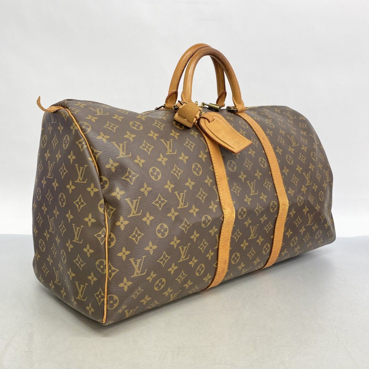 5ob1220 ルイヴィトン ボストンバッグ モノグラム キーポル55 M41424 ブラウン メンズ レディース ユニセックス