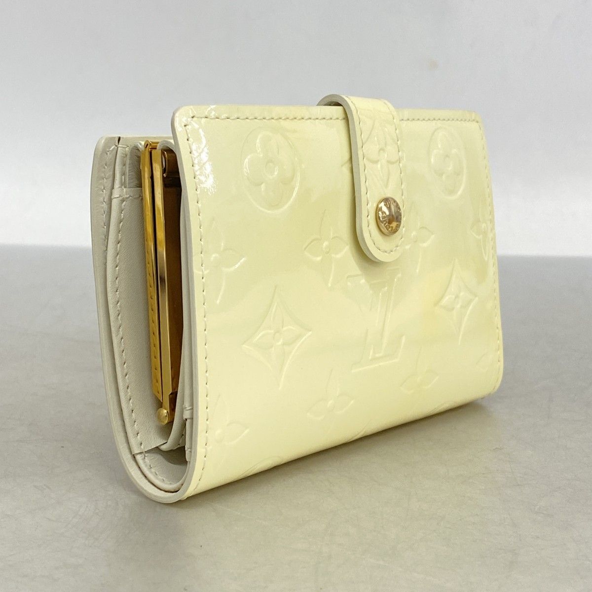 5 ob 1203 ルイヴィトン 財布 ヴェルニ ポルトモネビエヴィエノワ M 91363 ペルル レディース