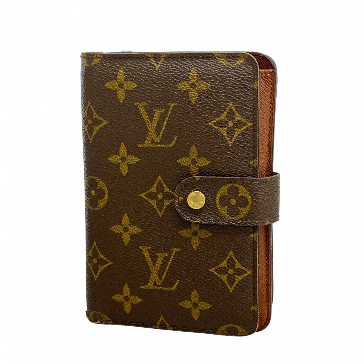 5ob1282 ルイヴィトン 財布 モノグラム ポルトパピエジップ M61207 ブラウン レディース