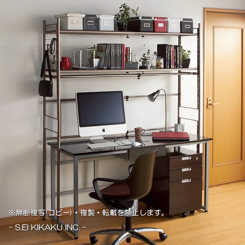 アウトレット フレキシブル ラック スーパーワイド ダークブラウン 頑丈 収納ケース 収納 北欧 おしゃれ ハンガーポール 壁面収納 棚 クローゼット収納ラック 収納棚 ハンガーラック ワードローブ 吊り下げ収納 大容量