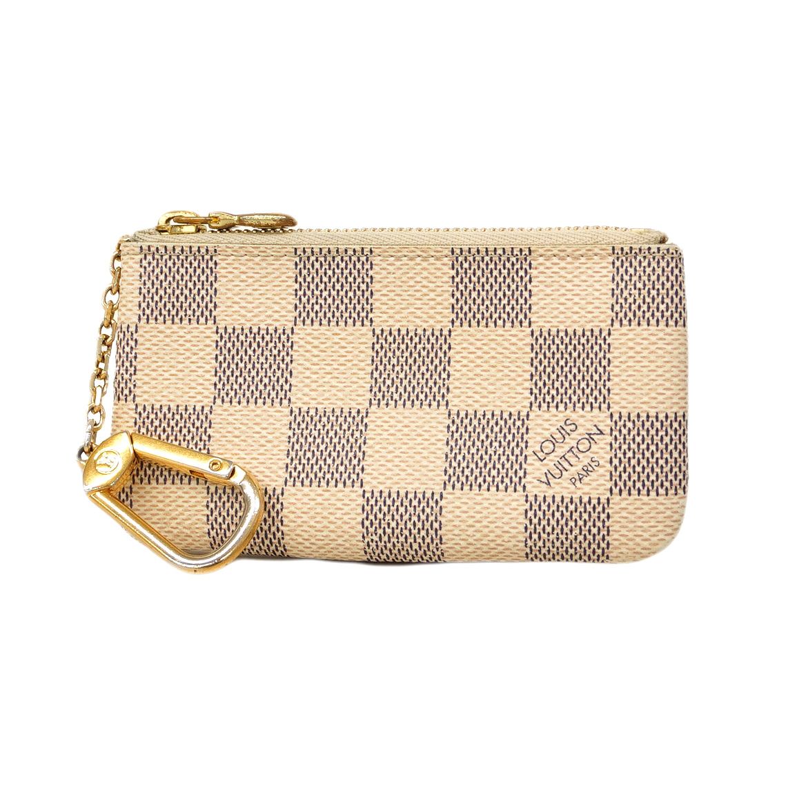 5ob1307 ルイヴィトン コインケース ダミエ アズール ポシェットクレ N62659 ホワイト レディース
