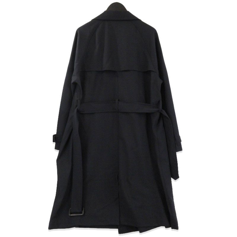 ES S エス トレンチコート 25WCO-WZPNM-103 ウール ネイビー 0 71014117