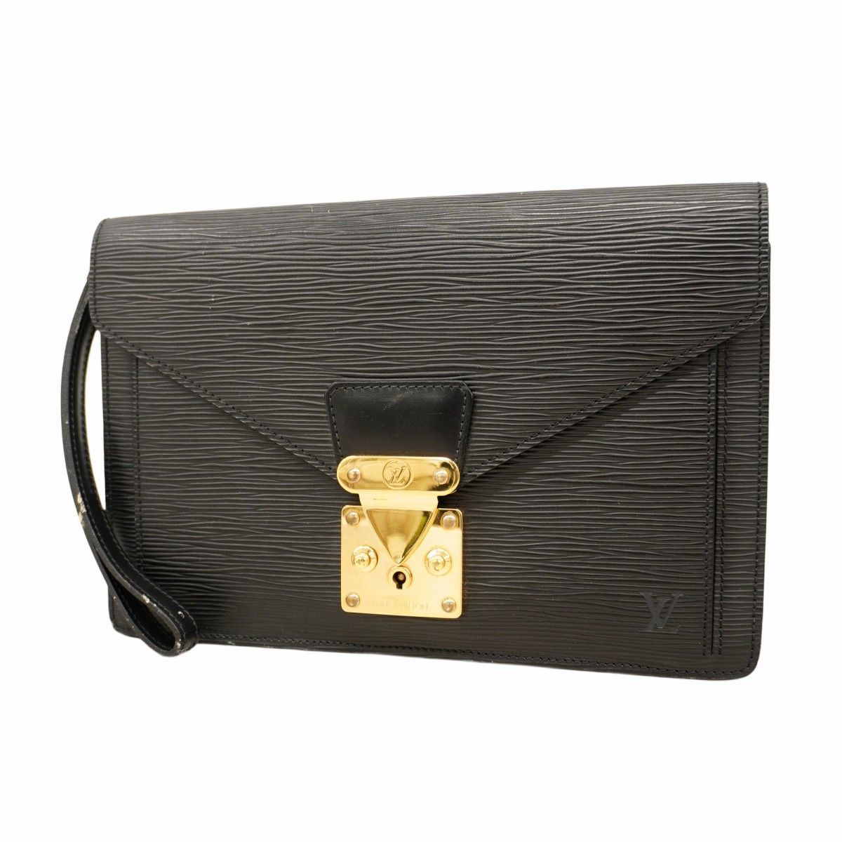 5 ob 1375 ルイヴィトン クラッチバッグ エピ ポシェットセリエドラゴンヌ M 52612 ノワール メンズ