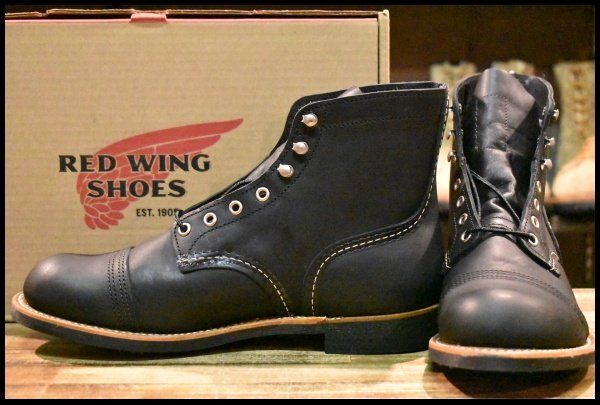 9D 23年 レッドウィング 8084 アイアンレンジャー ブラック ハーネス 黒 キャップトゥ 編み上げ ブーツ redwing HOPESMORE FJ398