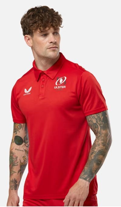 カストレ ラグビー アルスター トレーニング ポロシャツ 赤 レッド 公式モデル 日本未発売