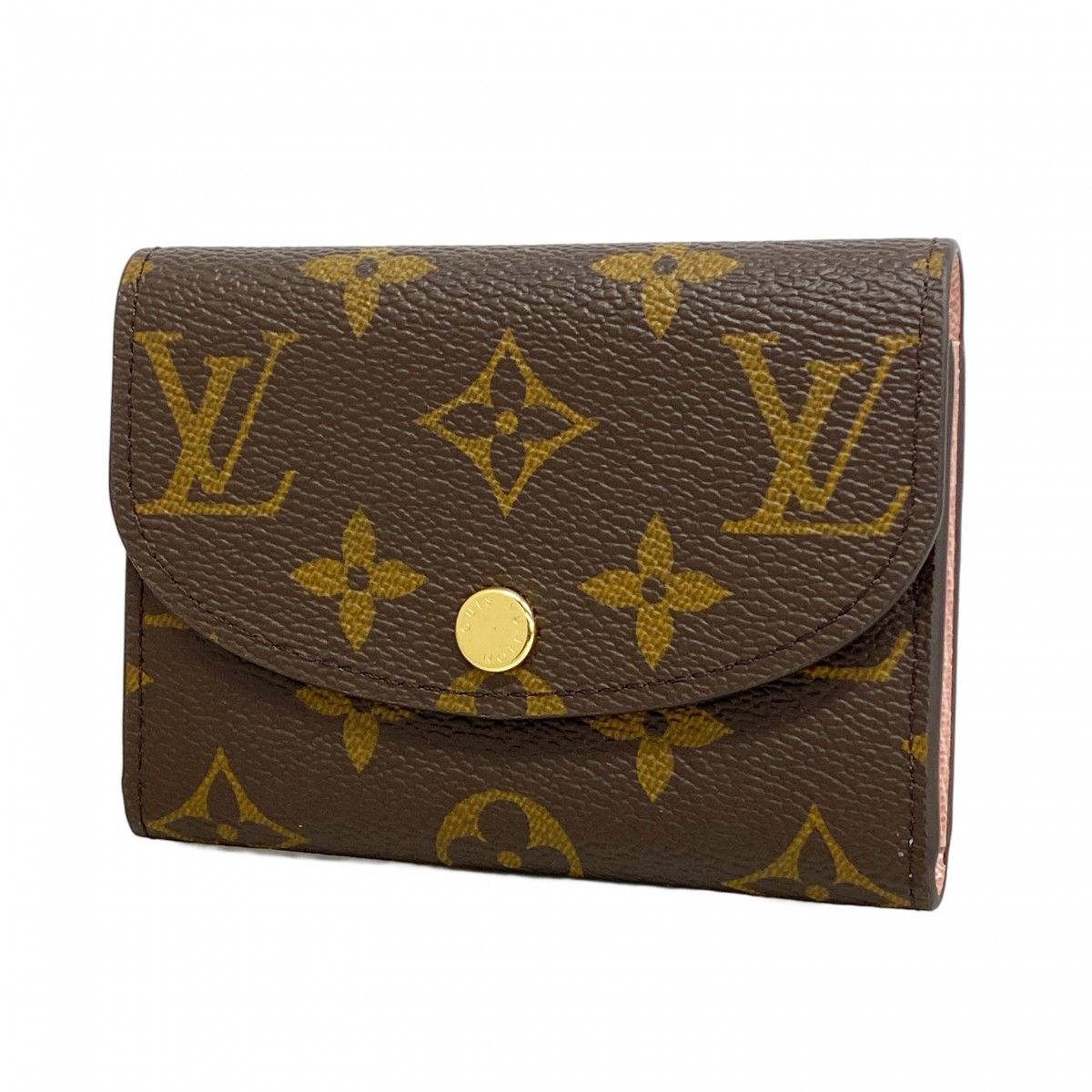 5oc1425 ルイヴィトン カードケース モノグラム ポルトモネロザリ M62361 ブラウン ローズバレリーヌ レディース