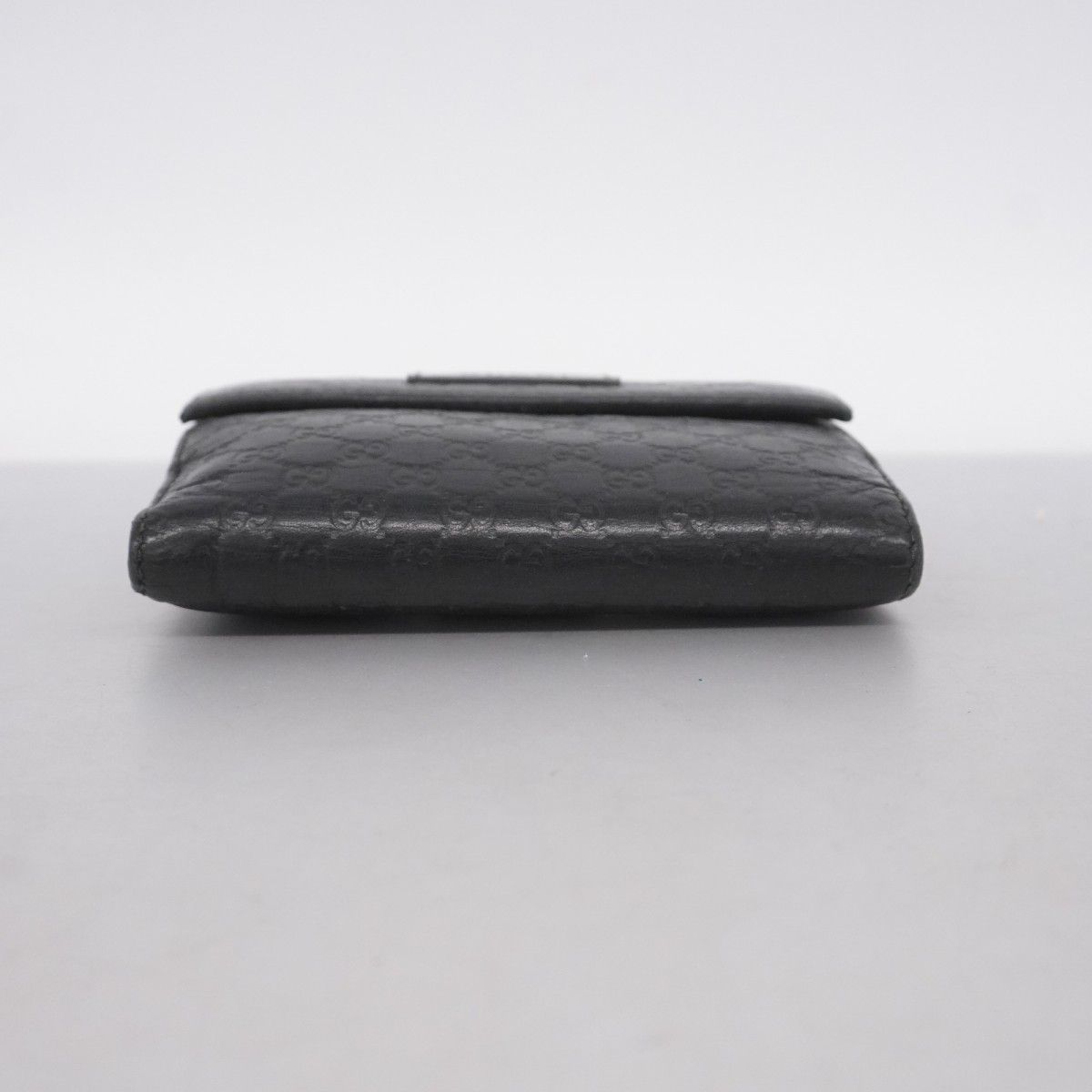 5 oc 1496 グッチ 財布 グッチシマ 464916 レザー ブラック シャンパンゴールド金具 レディース