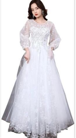 結婚式 7号 S 上品 ウエディング ドレス OPN1162