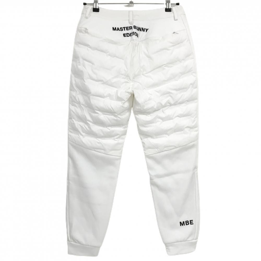 超 マスターバニー 中綿ジョガーパンツ 白 背面膝下裏起毛 レディース 2 L ゴルフウェア モデル MASTER BUNNY EDITION
