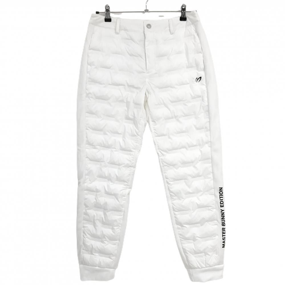 超 マスターバニー 中綿ジョガーパンツ 白 背面膝下裏起毛 レディース 2 L ゴルフウェア モデル MASTER BUNNY EDITION