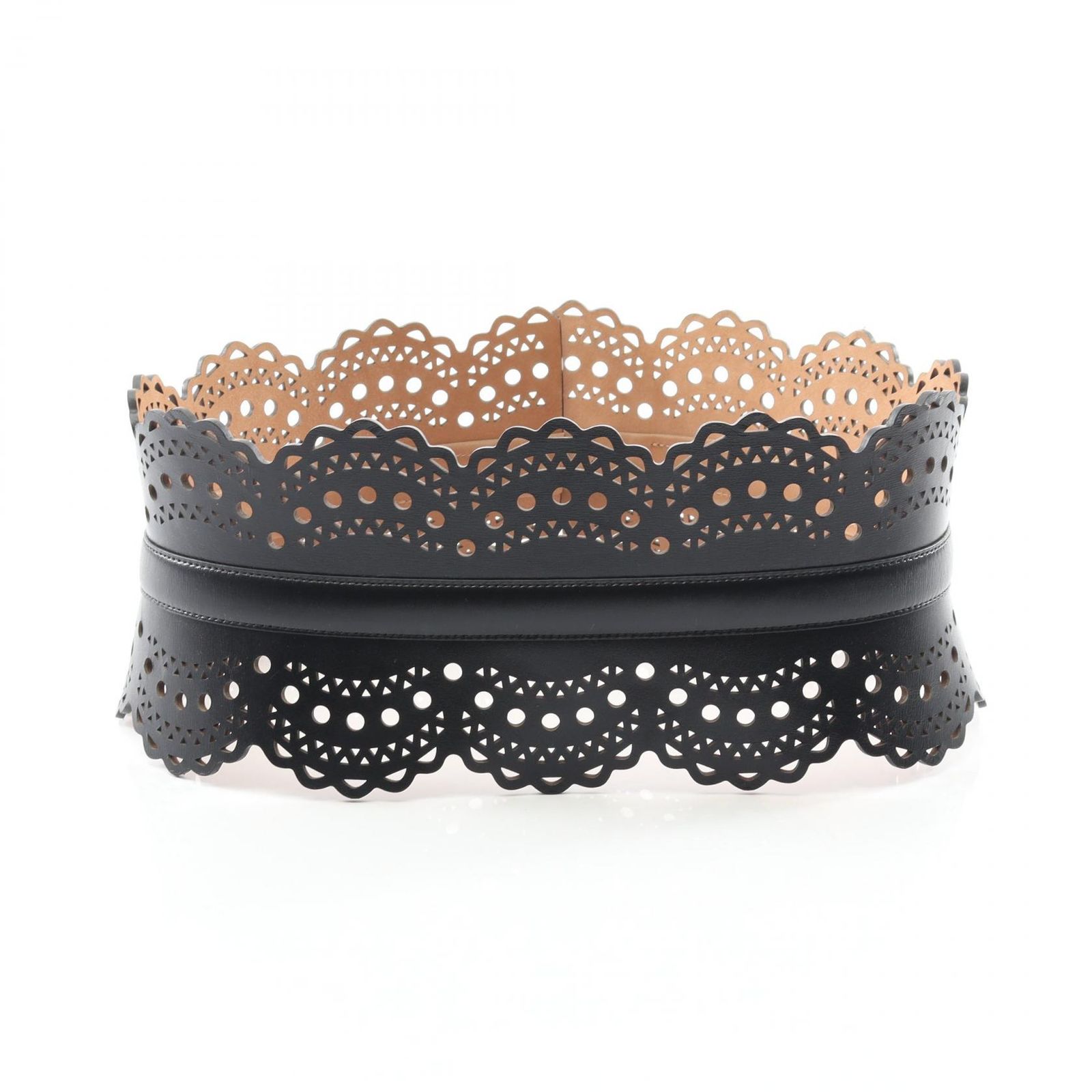 ALAIA ベルト VIENNE ヴィエンヌ ビスチェ ブラック レザー レディース A