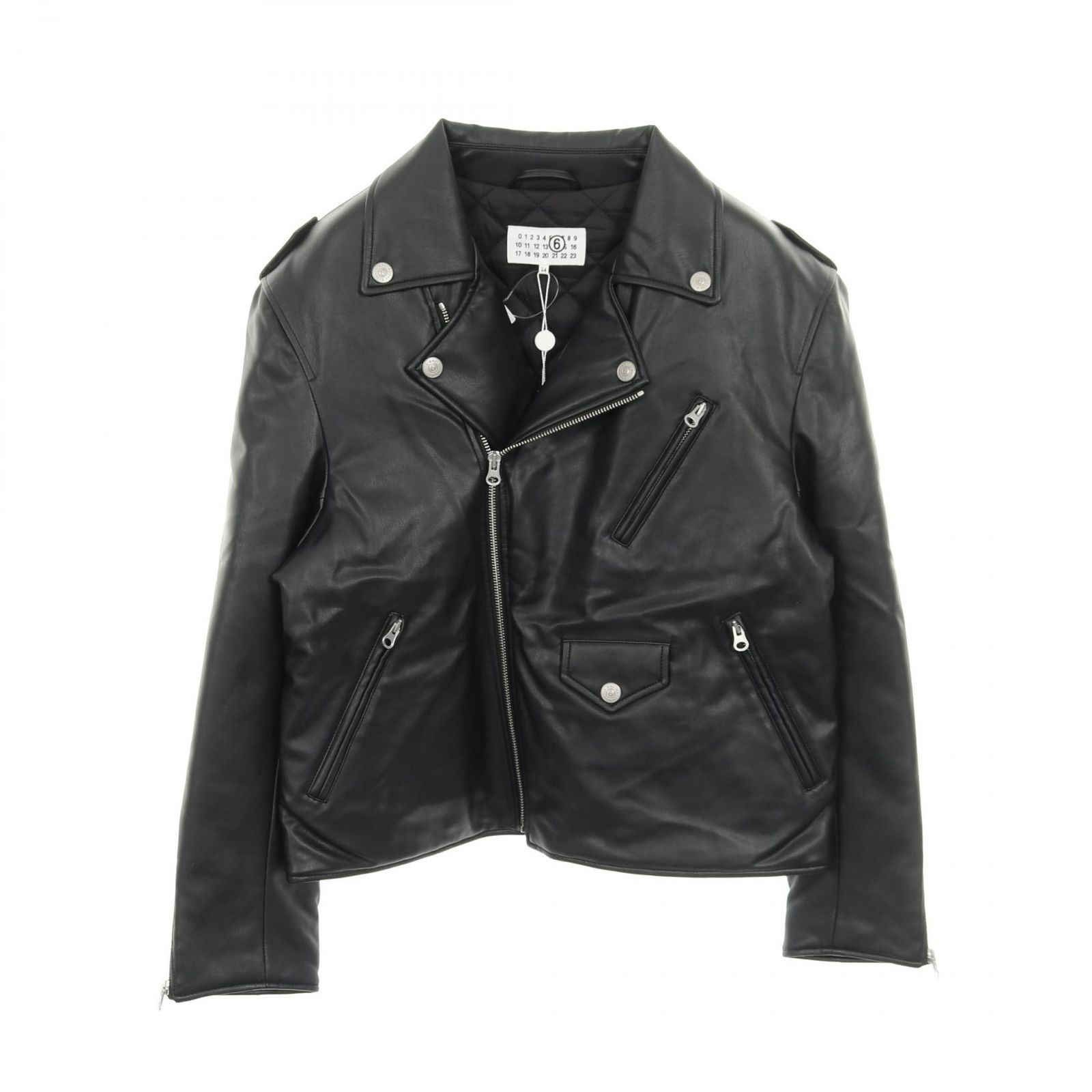 エムエムシックス MM6 ライダースジャケット ブラック その他 ジャケット レディース