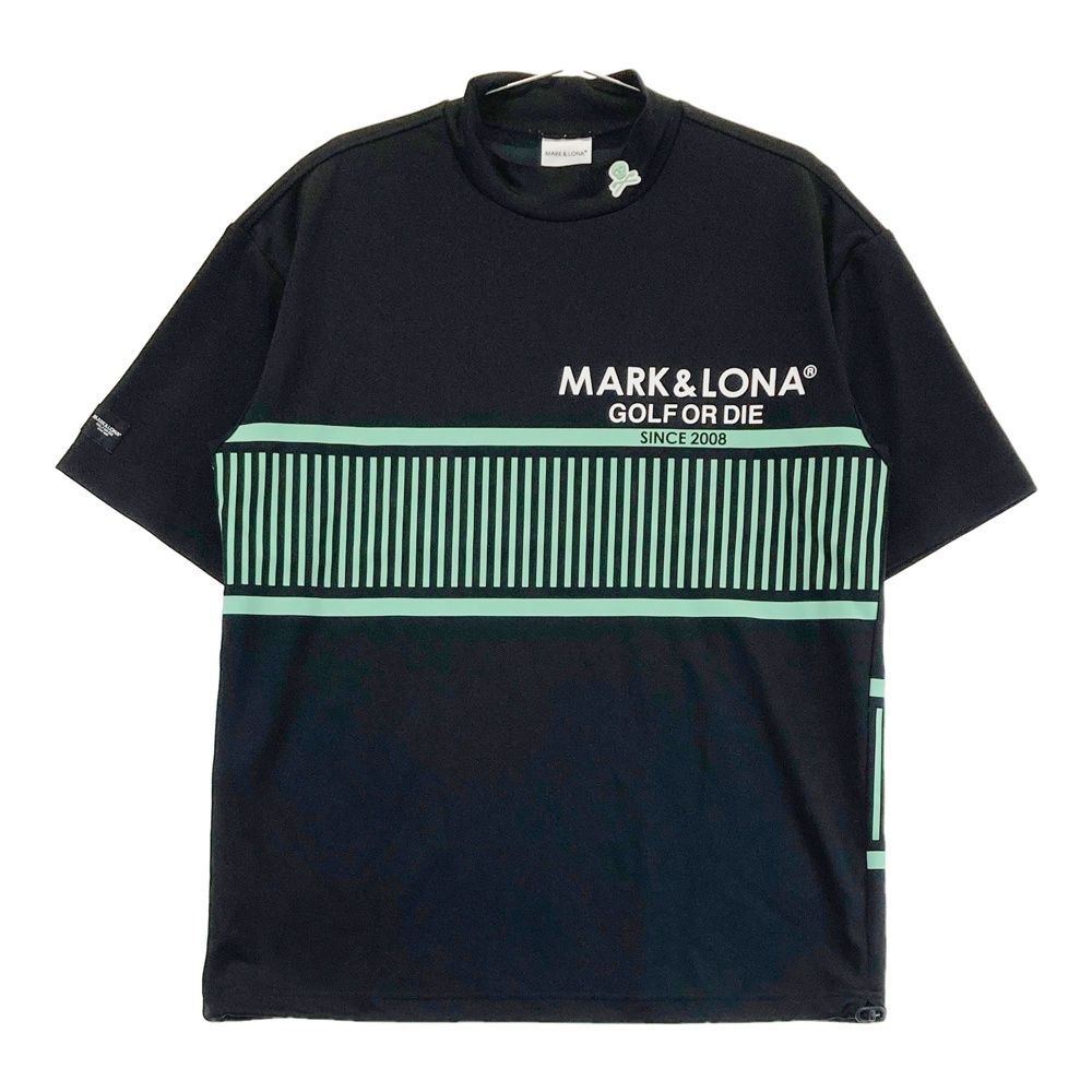 サイズ 48 MARK-LONA マークアンドロナ モデル ハイネック 半袖Tシャツ ブラック系 240101552258 ゴルフウェア メンズ ストスト