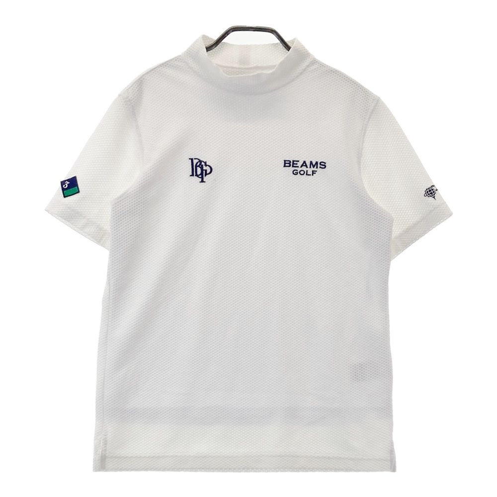 サイズ S BEAMS GOLF ビームスゴルフ モデル メッシュ ハイネック半袖Tシャツ ホワイト系 240101552602 ゴルフウェア メンズ ストスト