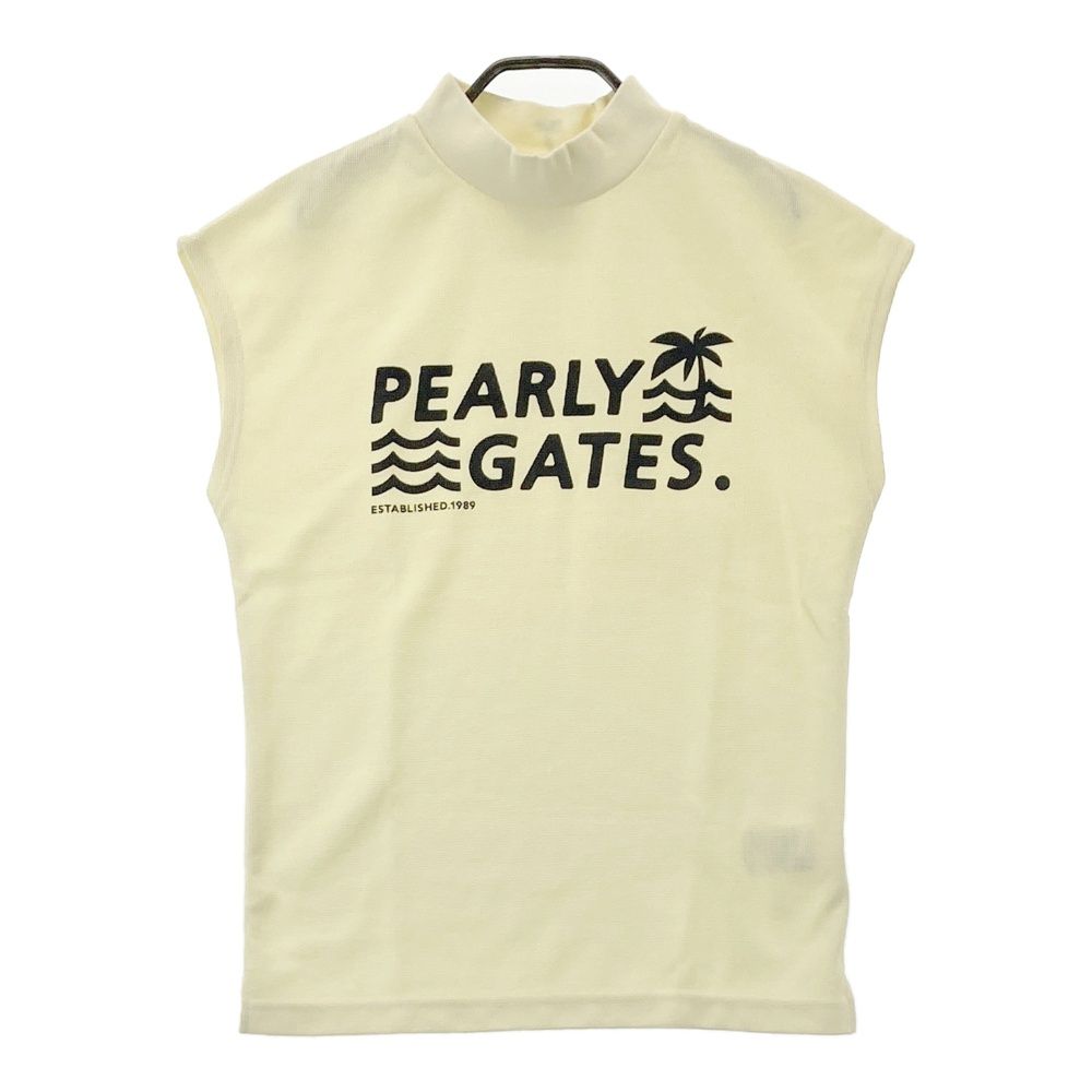 サイズ 0 PEARLY GATES パーリーゲイツ モデル ハイネック 半袖Tシャツ ロゴ イエロー系 240101554494 ゴルフウェア レディース ストスト