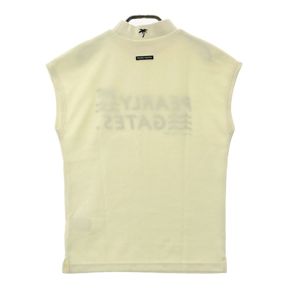 サイズ 0 PEARLY GATES パーリーゲイツ モデル ハイネック 半袖Tシャツ ロゴ イエロー系 ゴルフウェア レディース ストスト