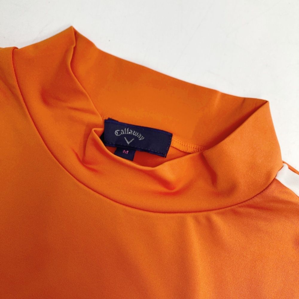 モックネック長袖シャツ レディース ゴルフ オレンジ 0サイズS モック