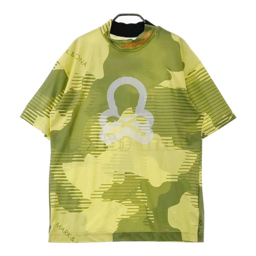 サイズ 48 MARK-LONA マークアンドロナ 半袖モックネックTシャツ カモ イエロー系 240101555656 ゴルフウェア メンズ ストスト